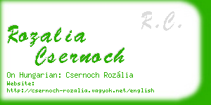 rozalia csernoch business card
